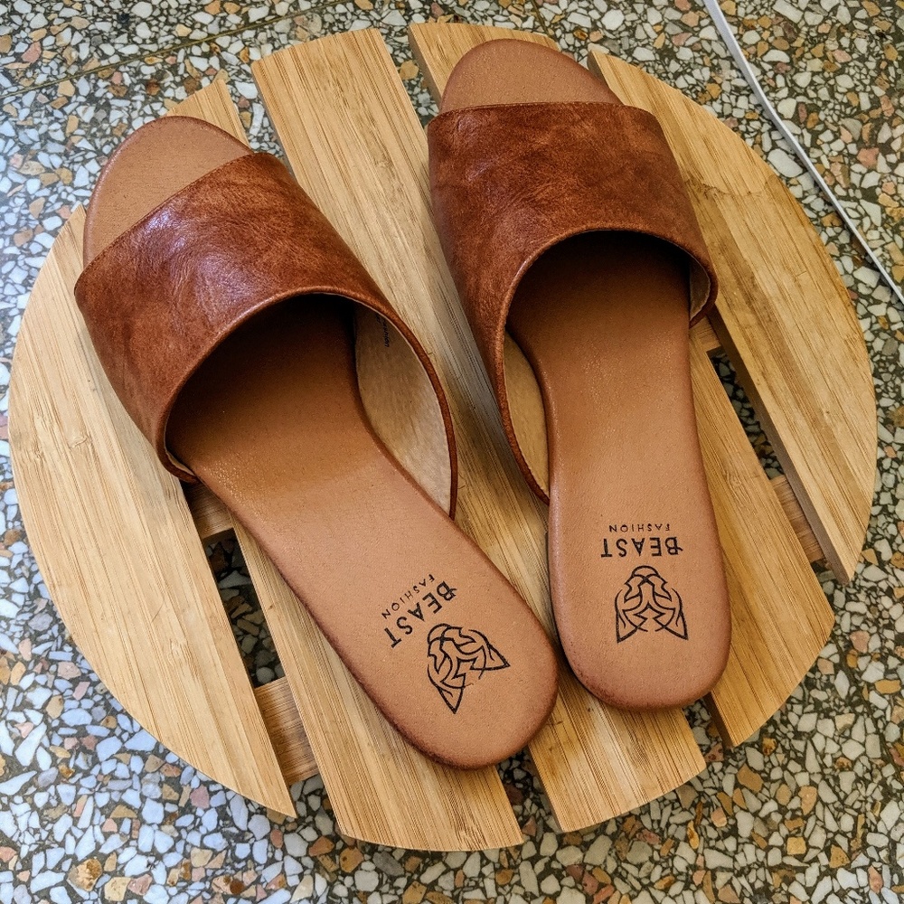 Leather flats